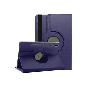 Étui rotatif bleu marine Netzy pour Galaxy Tab S7 Plus T970 11 pouces, matériau PU, porte-crayon, certifié ROHS, protection - Product Image 3