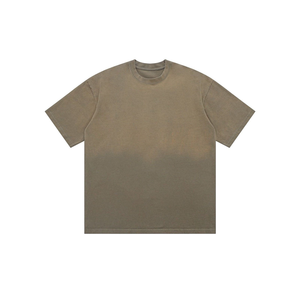 T-shirt oversize à épaules tombantes pour homme 100% coton personnalisé Streetwear T-shirt épais teint uni pour homme - Product Image 3