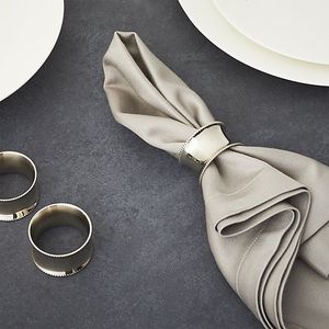 Elegant decorative metal napkin ring set for dining <b>table</b> decoration with timeless design perfect for any occasion - Product Image 3