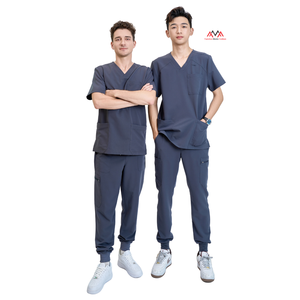 ชุดยูนิฟอร์มแพทย์/พยาบาลทันสมัยสำหรับผู้หญิง/ผู้ชาย เสื้อคลุมแพทย์ ชุดสครับสำหรับทันตแพทย์ ชุดจั๊มสูทสำหรับแพทย์/พยาบาล - Product Image 1