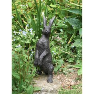 Precio al por mayor escultura de conejo jardín artículos de decoración del hogar hecho a mano antiguo conejo conejitos estatuilla y objeto decoración del hogar - Product Image 6