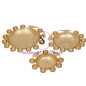 Bols décoratifs en fer pour bougies chauffe-plat et fleurs, décoration de table de bureau à domicile, bols sur pied, porte-bougie - Product Image 6