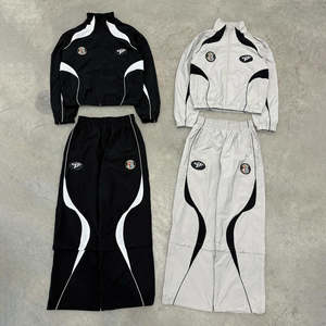 Chándal Cortavientos de Nailon/Poliéster con Logotipo Personalizado, Talla Grande, Pantalón Elástico y Chaqueta con Cremallera, Nuevo Diseño de Invierno para Hombre - Product Image 1