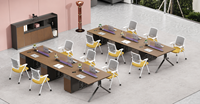 Chaise de réunion pliable multifonctionnelle avec dossier en maille flexible, roulettes dissimulées, accoudoirs mobiles, gain de place, idéale pour le bureau et les conférences