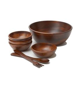 Juego de cuencos de madera para servir alimentos de diseño maravilloso, cuenco de madera de calidad de lujo al precio más barato de proveedores de venta al por mayor - Product Image 1