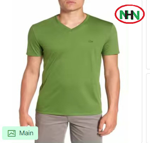 เสื้อยืดถักผ้าฝ้าย100% สำหรับผู้ชายเสื้อยืดถักสีพื้นไซส์ใหญ่พิเศษแบบลำลองมีสไตล์ - Product Image 1