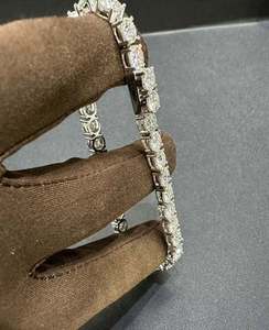 จี้เพชรโมอิส925นัท VVS เจ้าหญิง6มม. 8นิ้วสไตล์ฮิปฮอปเครื่องทดสอบเพชร - Product Image 5