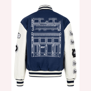 Vente en gros de blouson de baseball personnalisé pour homme blouson aviateur à manches en cuir pour le corps en laine logo brodé - Product Image 3