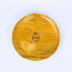 Plateau en bois rond moderne Plateau de service élégant pour cuisine et salon pour servir des boissons ou afficher la décoration intérieure - Product Image 4