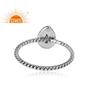 เครื่องประดับแหวนซ้อนพลอยสีเงินธรรมชาติสีฟ้าของลอนดอนดีไซน์ใหม่สำหรับผู้หญิงของขวัญสำหรับผู้หญิงสำหรับเธอ - Product Image 4