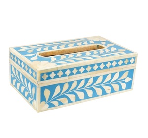 Caja de Pañuelos de Hueso Incrustado 100%, Forma Cuadrada, Tamaño Personalizable, Portapañuelos de Papel, Venta al Por Mayor al Mejor Precio - Product Image 2