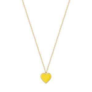 Collar con Colgante de Amuleto Amarillo Chapado en Oro - Product Image 1