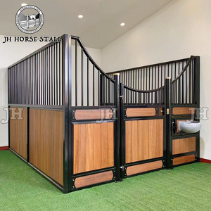 Chạy vĩnh viễn trong nhà kho bên ngoài chuồng ngựa ổn định Tấm ngựa nơi trú ẩn cho trang trại ngựa gian hàng Bảng điều khiển phía trước với cửa bản lề - Product Image 3
