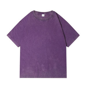 Fabricant OEM de luxe de haute qualité 100% coton 220 Gsm vierge goutte épaule séchage rapide Vintage lavé à l'acide surdimensionné tricoté - Product Image 5