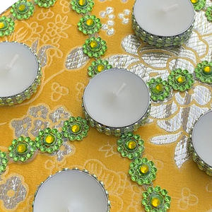 Vente chaude 2025 forme ronde vert Mehndi plateau dernier Style moderne Mehndi plaques/plateau OEM entretenu personnalisé picorer - Product Image 5