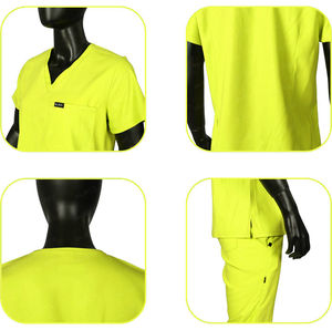 Nuevo 2025 estilo logotipo personalizado Hospital enfermería mujeres Scrubs conjuntos uniformes poliéster Spa Dental clínica Jogger Scrubs uniformes conjuntos - Product Image 5