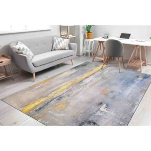 Alfombra Gris Rústica: Alfombra Moderna Impresa en 3D, Alfombra Delgada No Tejida - Product Image 2