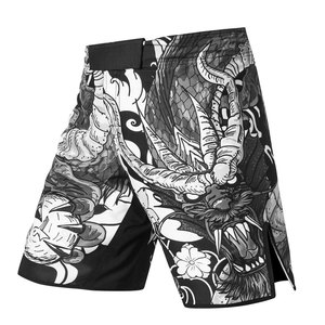 Pantalones Cortos Ligeros de Spandex/Poliéster con Estampado por Transferencia Térmica de Secado Rápido para MMA, Muay Thai y Kickboxing a Precio Económico - Product Image 1