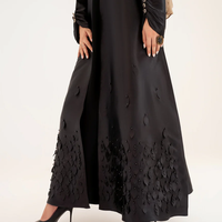 Nouvelle Abaya Musulmane Modeste 2024, Robe Jubbah à Manches Trois-Quarts, Fibre de Polyester Écologique, Anti-Plis, Style Robe de Bal, Dubaï