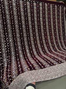 Luxury Hand-Embellished Velvet Fabric Imported for Bridal Lehengas Wedding Gowns and Exclusive High-End Fashion Collections - Product Image 3