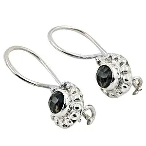 Pendientes de Plata 925 con Borla y Piedra Negra para Mujer, Joyería Colgante Chapada en Oro de 18K, Material de Oro Blanco, Piedra Principal Perla - Product Image 2