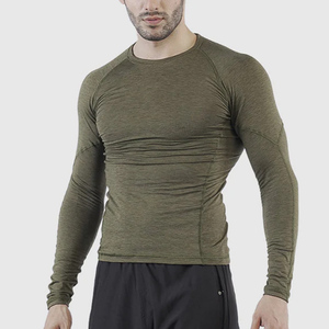 Nylon <b>Tops</b> Custom Compression Shirts Running Clothes Jogging Wear Compression <b>Long</b> <b>Sleeve</b> Rashguard Compression Shirts for <b>Men</b> - Product Image 6