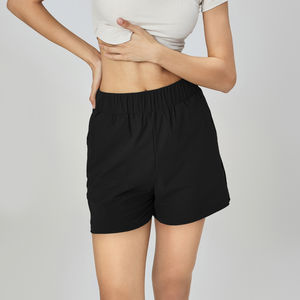 shorts for women Buy New Brand High-Waist Women's Sportswear Set Fold over Breathable Yoga Shorts for Fitness Gym High Quality - Product Image 3