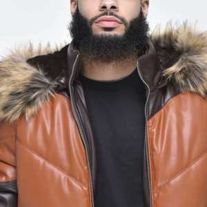 Veste en similicuir de qualité supérieure de couleur unie pour hommes Nouvelle veste en similicuir réversible pour hommes avec protection contre le vent - Product Image 5