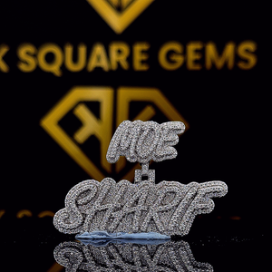 Custom Letter Hip Hop Pendant, Custom Your Letter, Men's Hip Hop <b>Number</b> Pendant, Moissanite Pendant, Ice Out Hip Hop Jewelry - Product Image 4