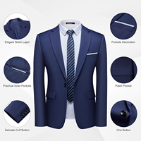 Costume pour homme en tweed, 2 pièces, coupe ajustée, double boutonnage, style vintage beige, blazer et pantalon pour les mariages