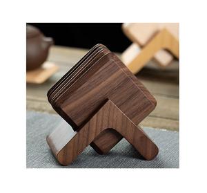 Juego de posavasos de madera de forma cuadrada de martillo puro de 4 con calidad superior a muy buen precio - Product Image 4
