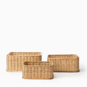 100% Natural Eco-friendly Handwoven Bohemian Seagrass Storage Baskets <b>with</b> <b>Lids</b> <b>Small</b> Rectangle Design for Home Use - Product Image 6