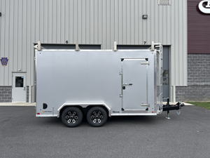 enclosed cargo trailer 7x14 with side <b>ladder</b> racks on <b>roof</b> <b>for</b> cheap price enclosed cargo truck 7x14 barn door trailer <b>for</b> <b>sale</b> - Product Image 2