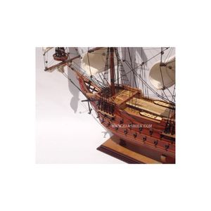 ZEVEM PROVINCIEN Feng Shui Modèle de bateau en bois Artisanat Modèle de bateau avec technique peinte - Product Image 6