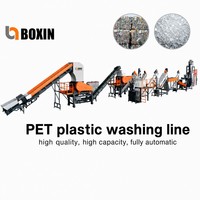 Máquina de Reciclaje de PET Automática Boxin de 500 kg/h, Trituradora y Lavadora de Desechos de PET para Fábrica de Lavado de Plástico