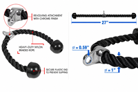 Corde d'attache pour machine à câbles, Corde de triceps pour machine à câbles, Corde de triceps pour machine à câbles, 70 cm Nylon OEM ODM