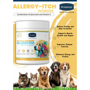 Aniamor Allergy-Itch Powder, Suplemento Masticable Suave para Perros y Gatos, Cuidado de la Salud, Golosinas para Mascotas en Botellas, También para el Cuidado de la Salud de Peces - Product Image 2