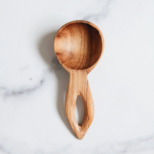 Solid Wood Kitchen Scoop Ladle 15ml Multipurpose Tablespoon for Serving <b>Soup</b> Cooking Bath Salt Canisters Flour Use - Product Image 1