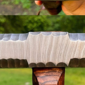 Martillo de Acero de Damasco con Mango de Madera, Garantía de 3 Años, Grado Industrial, Equilibrio Estable, Larga Duración, Hecho a Mano, Multiusos - Product Image 5