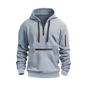 Pull à capuche en coton de qualité supérieure à logo personnalisé pour hommes, vêtements de course d'automne, fournisseur OEM - Product Image 1