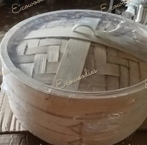 ตะกร้านึ่งทำด้วยมือทำจากไม้ไผ่สำหรับเกี๊ยวและติ่มซำสำหรับใช้ในครัว - Product Image 5