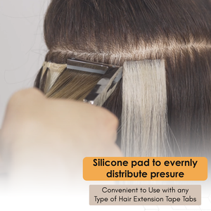 Herramientas para Extensiones de Cabello, Pinzas para Extensiones de Cabello con Cinta Adhesiva, Pinzas de Mandíbula Plana, Herramientas de Sellado y Presión de Acero Inoxidable - Product Image 5