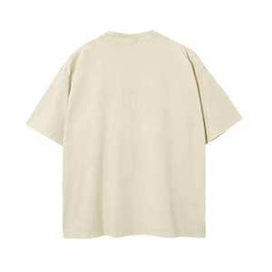 Camiseta de gran tamaño lavada más popular con logotipo personalizado, camiseta de manga corta con bordado estampado abullonado, ropa de calle Vintage, camiseta ácida para hombres - Product Image 4