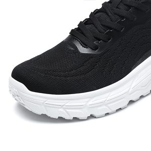 Chaussures de sport respirantes légères blanches/noires, baskets tissées pour hommes, chaussures de marche d'été avec semelle intérieure en EVA - Product Image 5