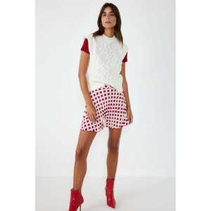 Suéter de Punto sin Mangas con Patrón Geométrico, 100% Acrílico - Product Image 2