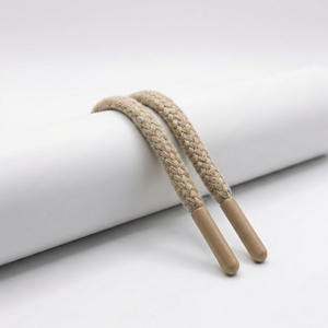 Cordón Trenzado Encerado de Color Personalizado con Puntas de Goma |   100% Poliéster de Lujo Ecológico, 5 mm de Diámetro, 90-180 cm de Longitud, para Uso en Prendas - Product Image 1