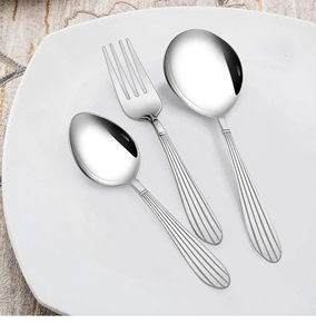 ชุดเครื่องใช้บนโต๊ะอาหารสแตนเลสสำหรับตกแต่งบ้านโรงแรมมิเรอร์เหล็กโดยตรง - Product Image 3