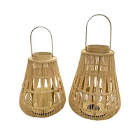Rotin Antique Lanternes avec Jambes Osier Bambou Bougeoirs Lampe Couvre Vietnam Décoration pour Mariage Décor À La Maison