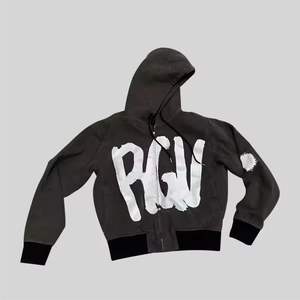 Sweat à capuche grande taille en coton vieilli avec logo personnalisé pull de haute qualité lavé à l'acide vintage sweat à capuche zippé pour hommes - Product Image 3