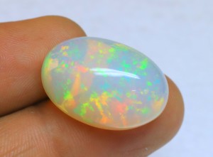 Magnifique pierre de cabochon en vrac d'opale éthiopienne multi feu bien polie forme ovale pierre précieuse naturelle cadeau parfait pour elle - Product Image 5